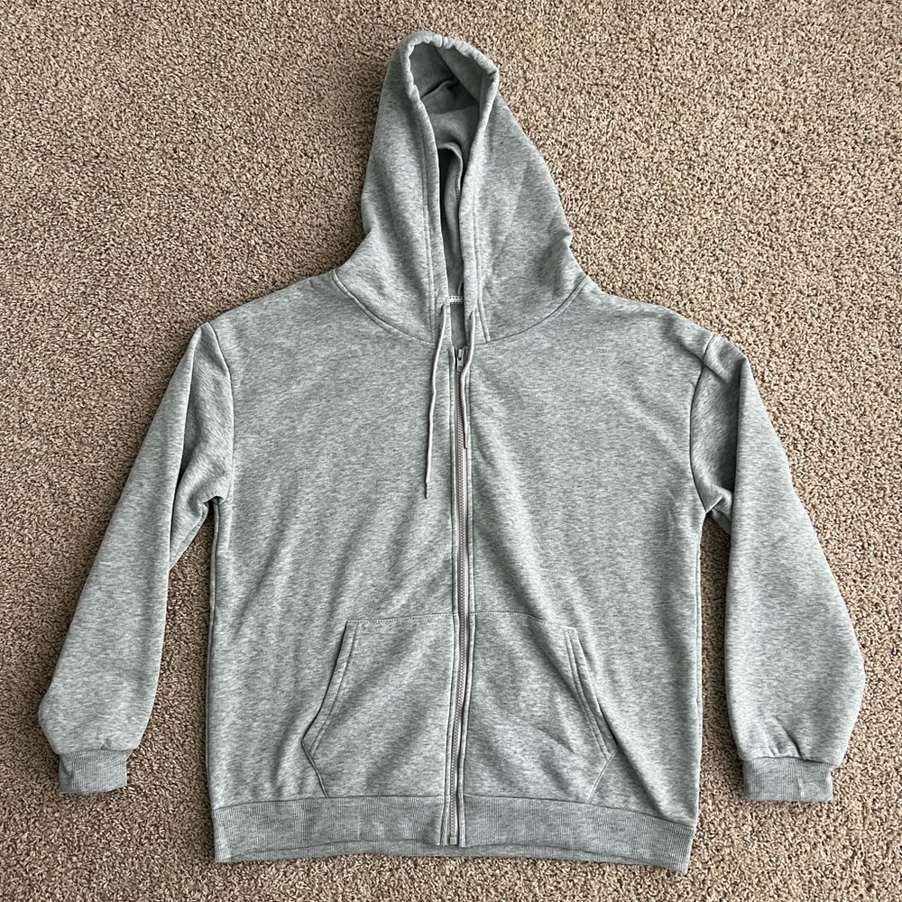 Gray Zip-Up Hoodie